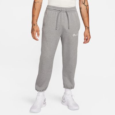 Nike LeBron Open Hem Fleece Pants Carbon Heather - Grey - Pants