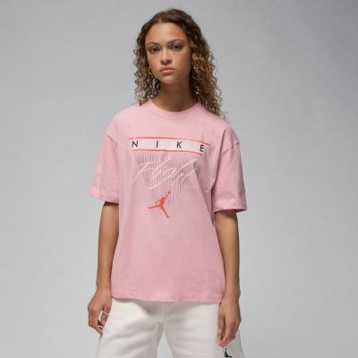 Jordan Flight Heritage Wmns Graphic Tee Pink Glaze - Pink - Short Sleeve T-Shirt