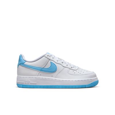 Nike Air Force 1 "White Aquarius Blue" (GS) - White - Sneakers