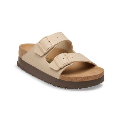 Birkenstock Arizona Flex Platform Birko-Flor Narrow Fit Sandcastle - Brown - Sandals Birkenstock Arizona Flex Platform Birko-Flor Narrow Fit Sandcastle - Brown - Sandals