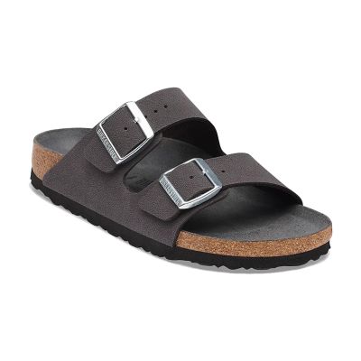 Birkenstock Arizona Birkibuc Narrow Fit Velvet Gray - Grey - Sandals Birkenstock Arizona Birkibuc Narrow Fit Velvet Gray - Grey - Sandals