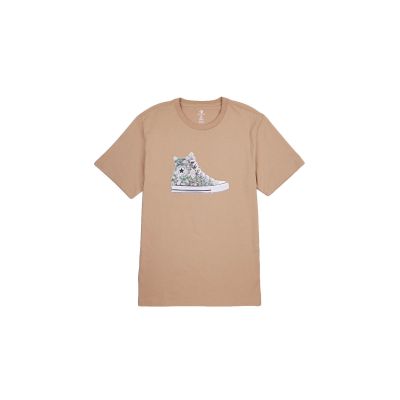 Converse Flower Chuck Tee - Brown - Short Sleeve T-Shirt