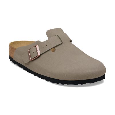 Birkenstock Boston TEX Birko-Flor Regular Fit Stone - Grey - Sandals Birkenstock Boston TEX Birko-Flor Regular Fit Stone - Grey - Sandals