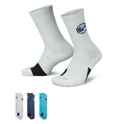 Nike Everyday Crew Basketball Socks 3-Pack - White - Socks