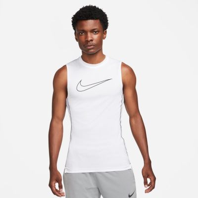 Nike Pro Dri-FIT Tight Fit Sleeveless Top White - White - Short Sleeve T-Shirt