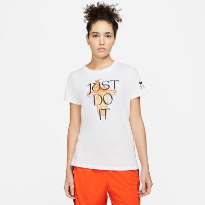Nike Dri-Fit "Just Do It" Wmns Basketball Tee - White - Short Sleeve T-Shirt