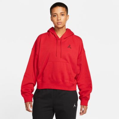 Jordan Essentials Wmns Fleece Red - Red - Hoodie
