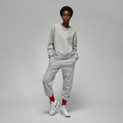 Jordan Brooklyn Wmns Fleece Sweatshirt Grey Heather - Grey - Hoodie