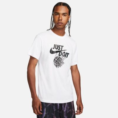 Nike Dri-FIT "Just Do It" Tee - White - Short Sleeve T-Shirt