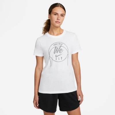 Nike Dri-FIT Swoosh Fly Wmns Tee White - White - Short Sleeve T-Shirt