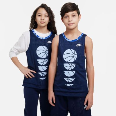 Nike Culture of Big Kids Reversible Basketball Jersey Midnight Navy - Blue - Jersey