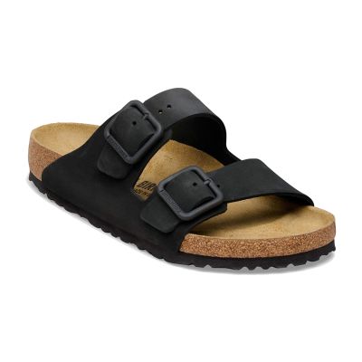 Birkenstock Arizona Wire Buckle Nubuck Leather Regular Fit Black - Black - Sandals Birkenstock Arizona Wire Buckle Nubuck Leather Regular Fit Black - Black - Sandals