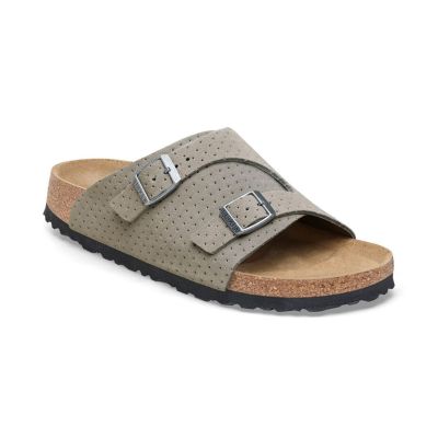 Birkenstock Zürich Suede Embossed Regular Fit Grey - Grey - Sandals Birkenstock Zürich Suede Embossed Regular Fit Grey - Grey - Sandals