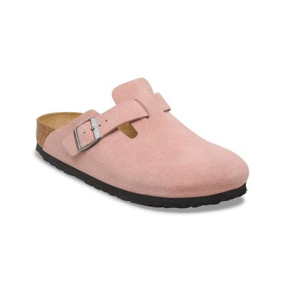 Birkenstock Boston Suede Leather Regular Fit Pink Clay - Pink - Sandals Birkenstock Boston Suede Leather Regular Fit Pink Clay - Pink - Sandals