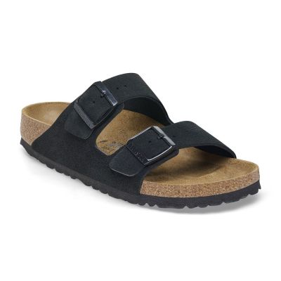 Birkenstock Arizona Suede Leather Regular Fit Black - Black - Sandals Birkenstock Arizona Suede Leather Regular Fit Black - Black - Sandals
