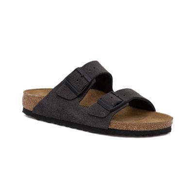 Birkenstock Arizona BS Velvet Grey Regular Fit - Grey - Sandals Birkenstock Arizona BS Velvet Grey Regular Fit - Grey - Sandals