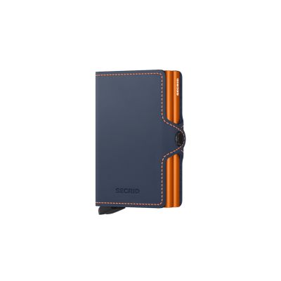 Secrid Twinwallet Matte Nightblue & Orange - Blue - Accessories Secrid Twinwallet Matte Nightblue & Orange - Blue - Accessories