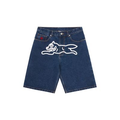 ICECREAM Running Dog Denim Shorts Indigo - Blue - Shorts ICECREAM Running Dog Denim Shorts Indigo - Blue - Shorts