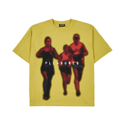 Pleasures Leader Heavyweight Tee - Yellow - Short Sleeve T-Shirt