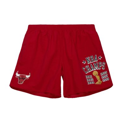 Mitchell & Ness NBA Chicago Bulls Team Heritage Woven Shorts - Red - Shorts
