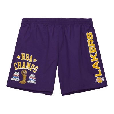 Mitchell & Ness NBA LA Lakers Team Heritage Woven Shorts - Purple - Shorts