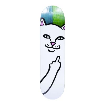 Rip N Dip Lord Nermal Board Olive / Pine - White - Skateboard