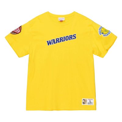 Mitchell & Ness NBA Golden State Warriors Team Origins S/S Tee - Yellow - Short Sleeve T-Shirt