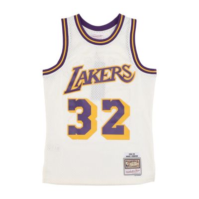 Mitchell & Ness NBA La Lakers Magic Johnson Off White Team Color Swingman Jersey - White - Jersey