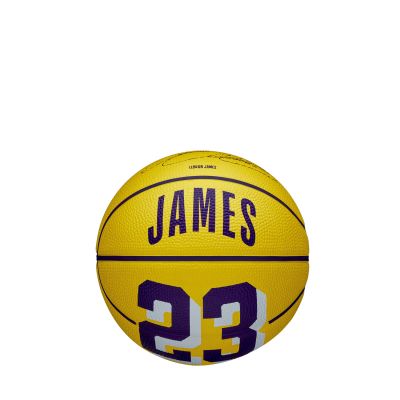 Wilson NBA Player Icon Mini Basketball LeBron New Size 3 Yellow - Yellow - Ball